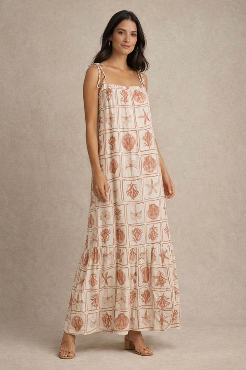 Vestido estampa litoral